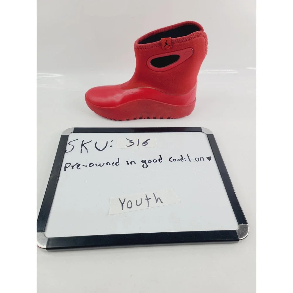 Nike Air Jordan Youth‎ Sneakers, Unisex Size 1Y, Red/black
